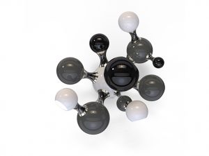 delightfull_atomic-sputnik-multi-light-sculptural-sphere-wall-fixture-custom_black_grey_and_white_lacquered